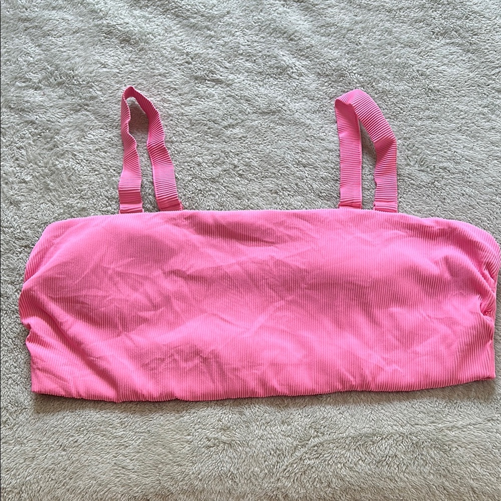 Old Navy Pink Bikini Top Plus 4X New Removable Straps Adjustable Bandeau